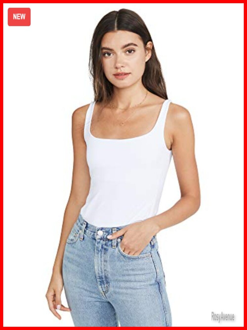 Scoop Neck Built-in Shelf Bra Everyday Yoga Tank Top